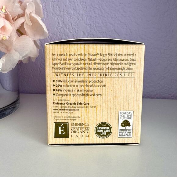 New! EMINENCE Organic Bright Skin Overnight Correcting Cream, 60ml/2oz - Picture 5 of 8